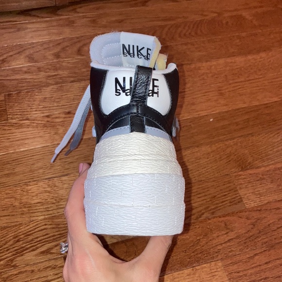 Nike blazer mid/sacai 7m/8.5w. Black/grey-white main image 7
